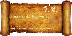 Tasnádi Norbert névjegykártya