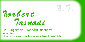 norbert tasnadi business card