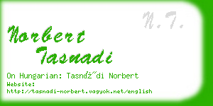 norbert tasnadi business card